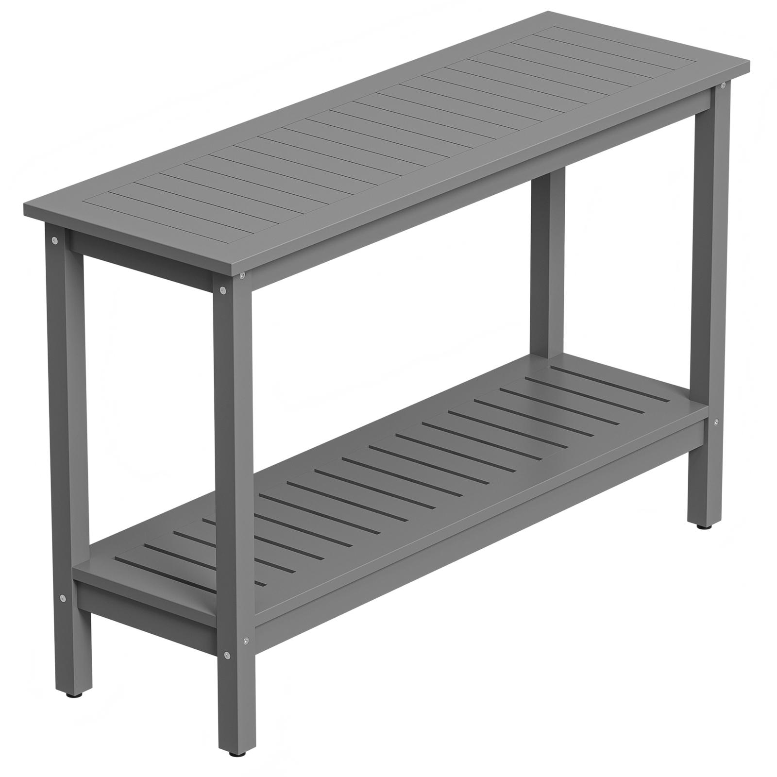 48in Console Table In/Outdoor Multifunctional Buffet Bar Storage Organizer Gray