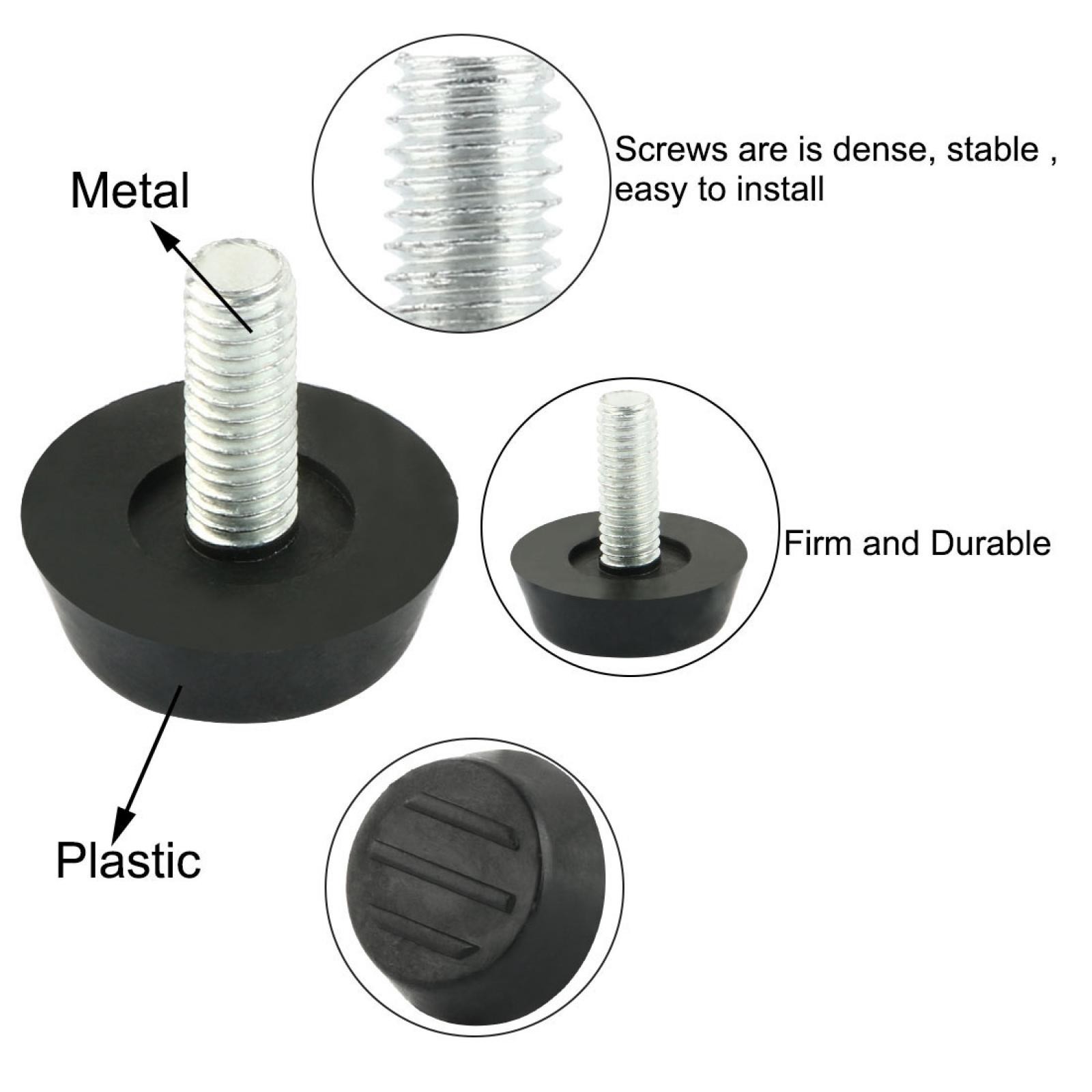 20 Pcs Screw On Type Furniture Glide Leveling Foot Adjuster 22mmxM6x20mm