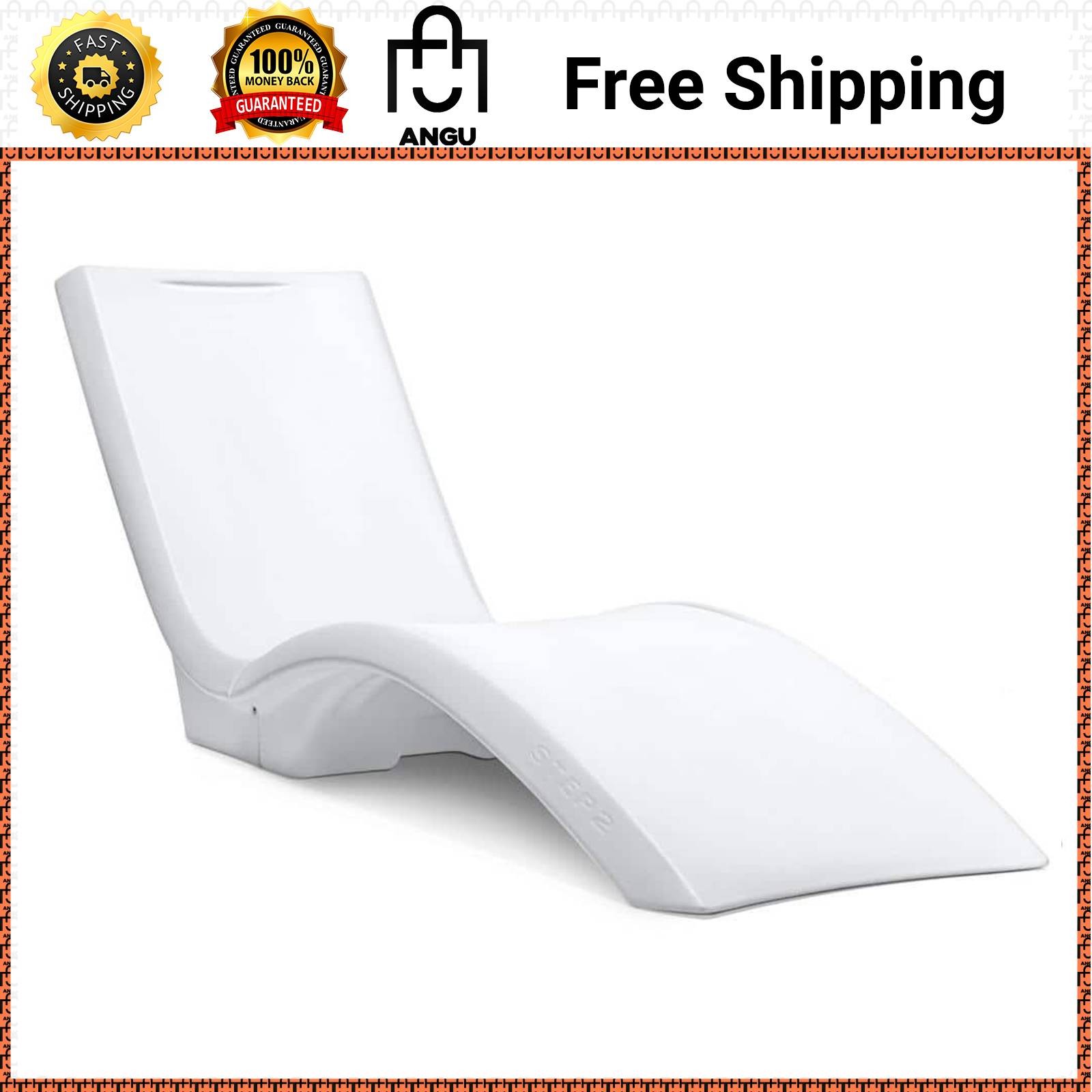 Pool Lounger Chair White Weight Sand Cavity In-Water Ergonomic Weather-Resistant