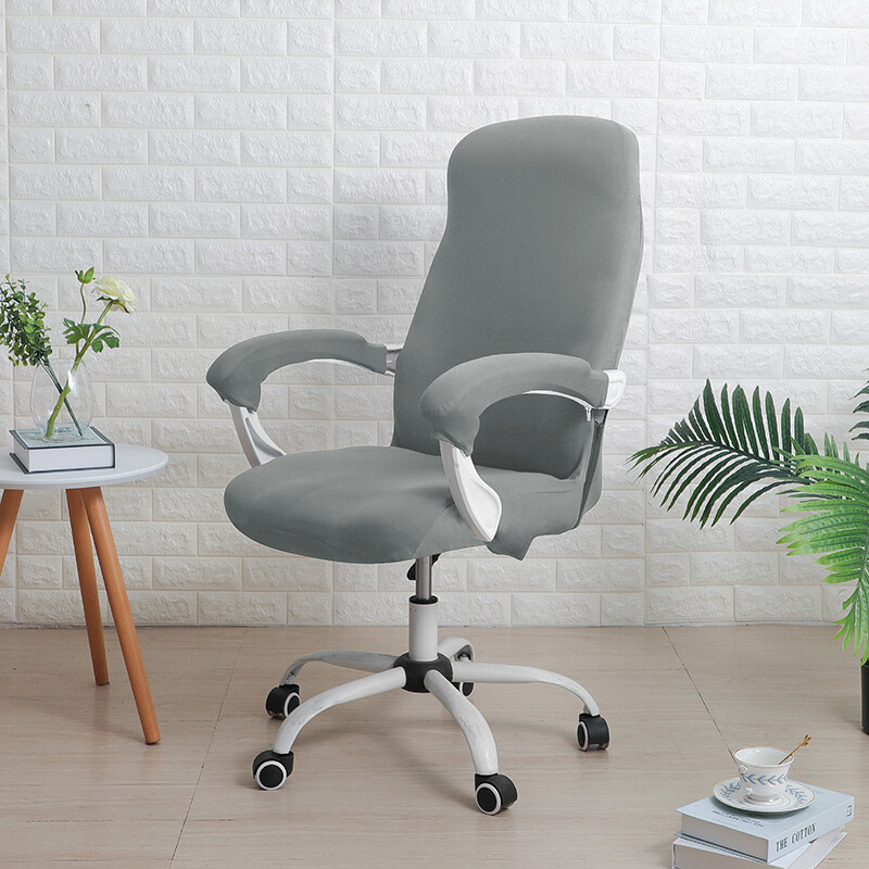 Office Chair Cover High Stretch Computer Rotating Chair Slipcover with Zipper