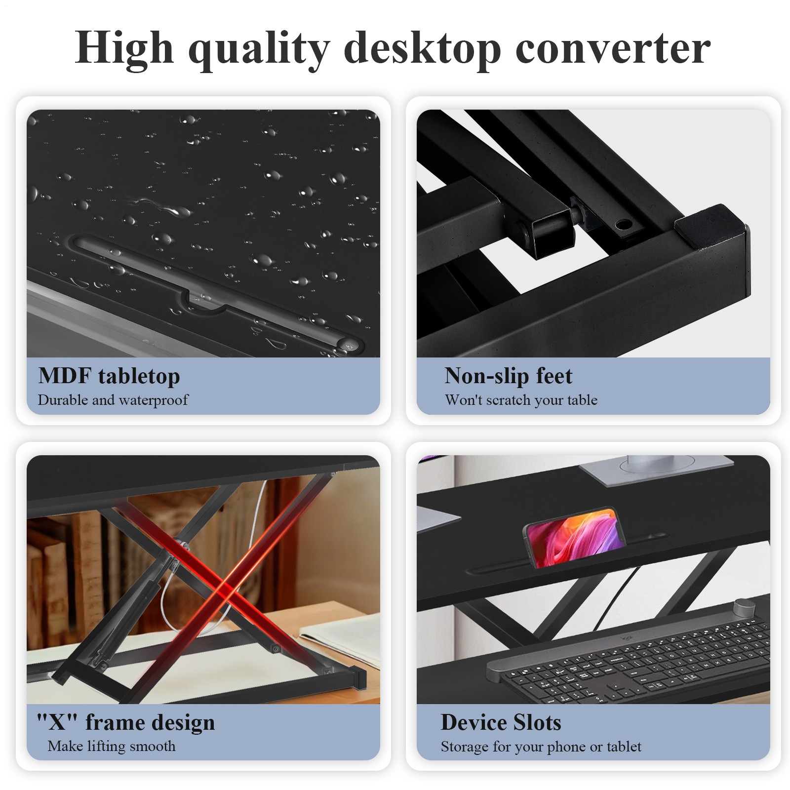 Standing Desk Coverter Stand Up Desk Adjustable Desk 37 inches Riser Home Office