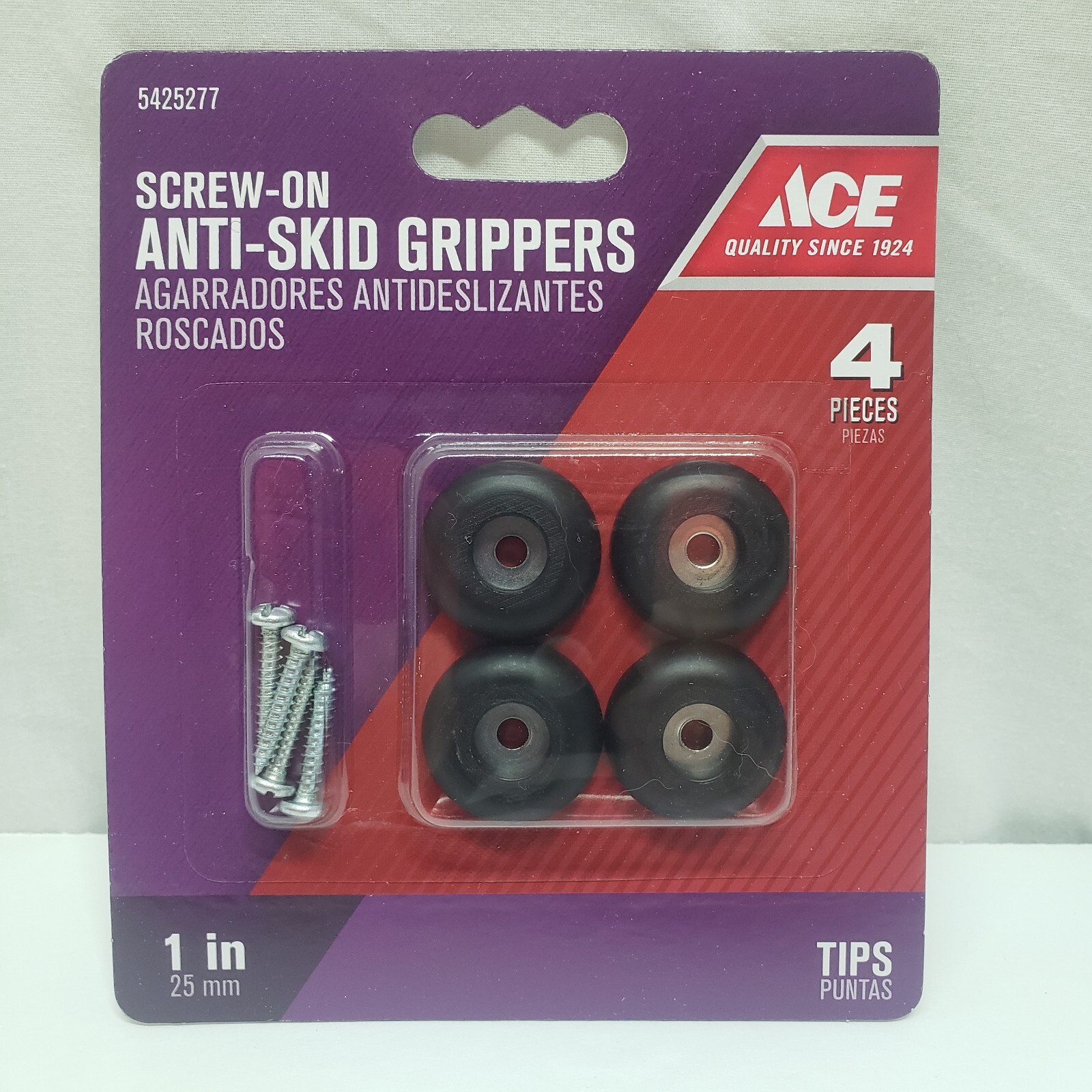 ACE Screw On Anti-Skid Grippers BLACK 1″ 4 pcs. #5425277