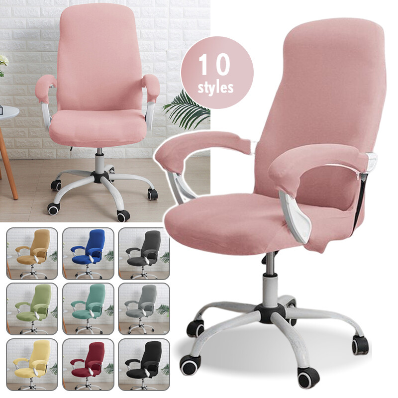 Office Chair Cover High Stretch Computer Rotating Chair Slipcover with Zipper