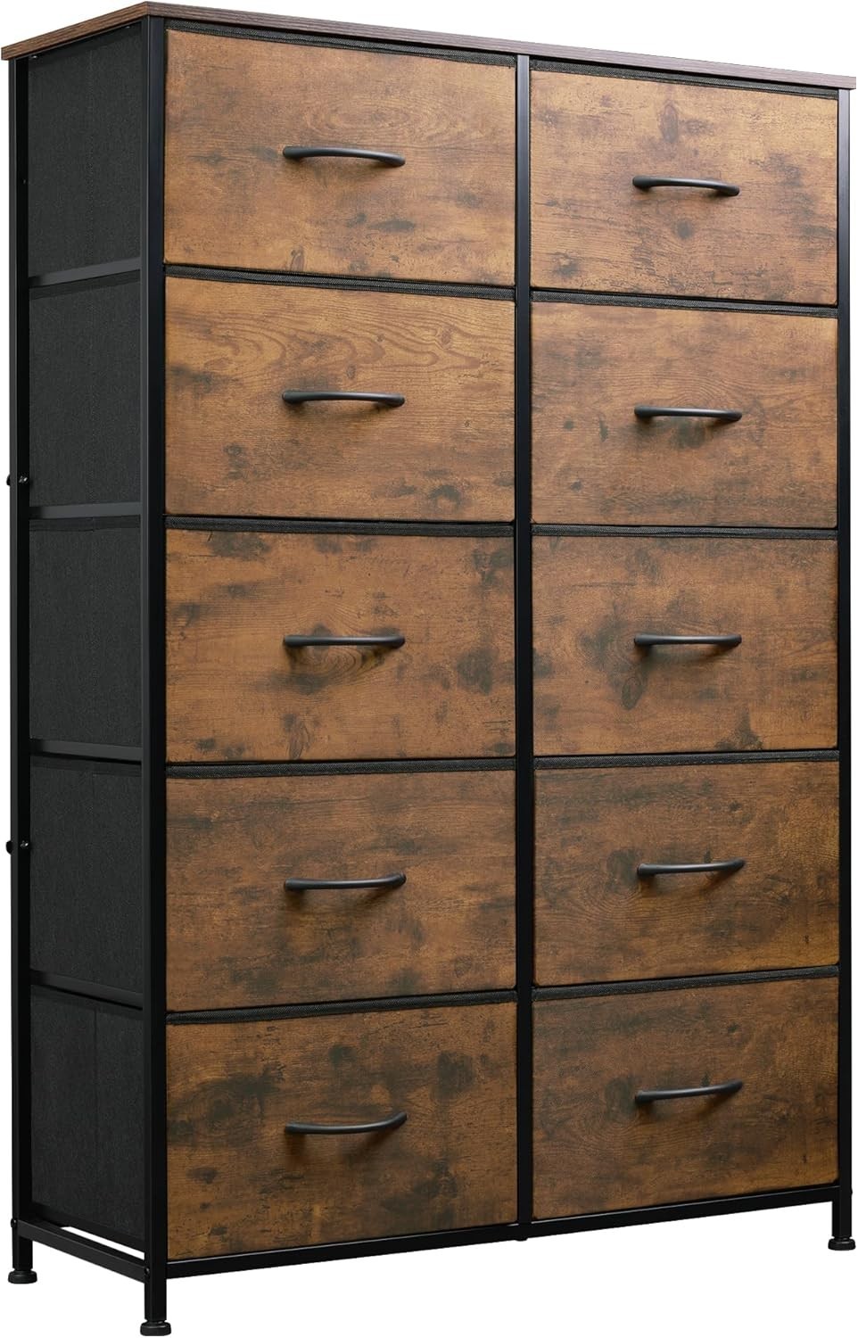 WLIVE Tall Dresser for Bedroom with 10 Fabric Drawers, Organizer Units