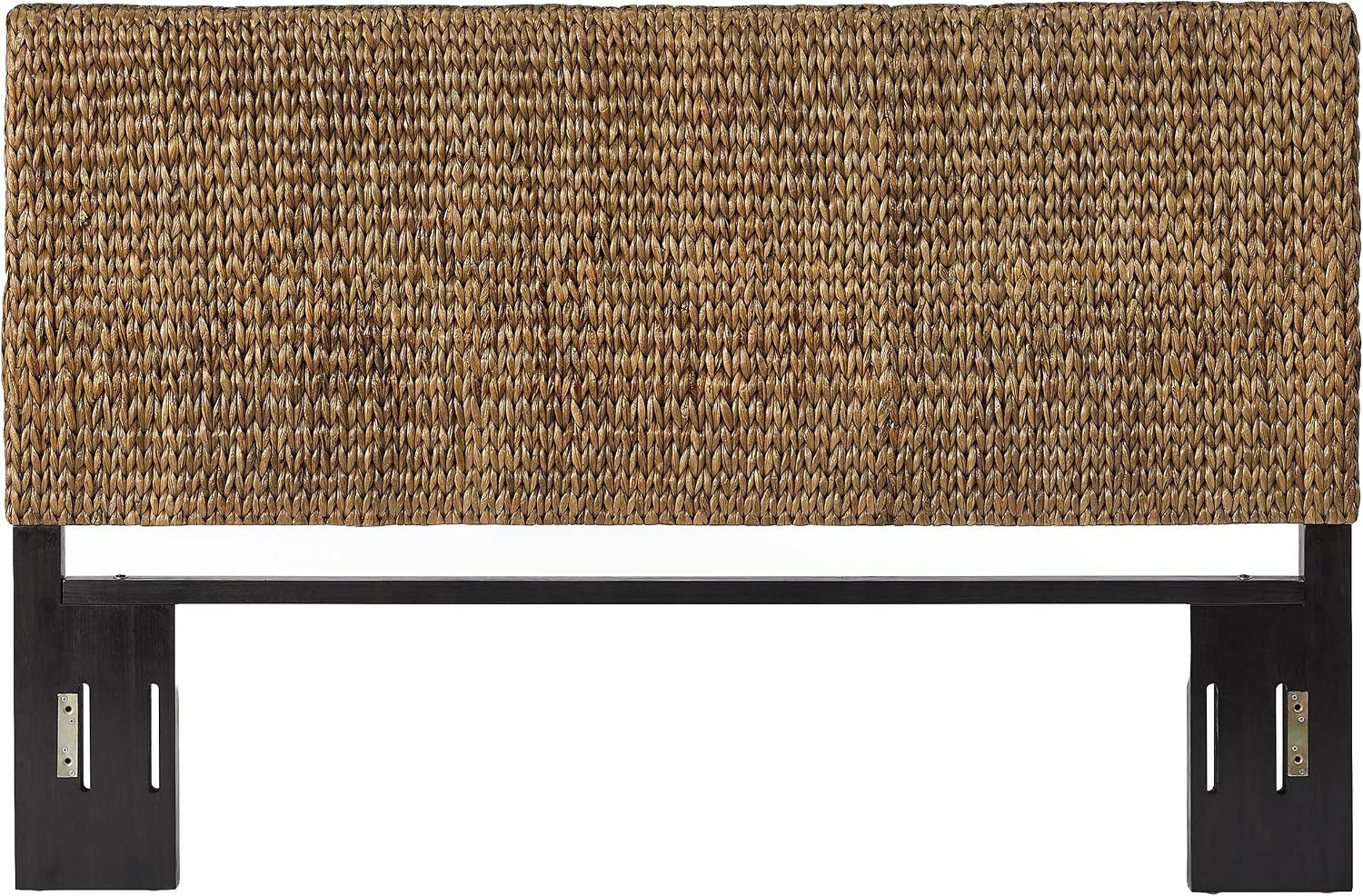 Edgewater Boho Natural Fiber Handwoven Rattan Headboard for Queen Size Bed, Seag