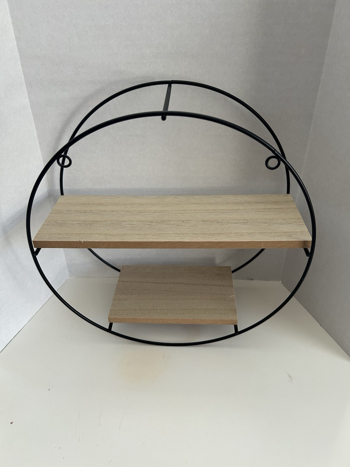 Circular Wall Hanging Shelf Modern All Things Decor Black Metal Wire Retro Home
