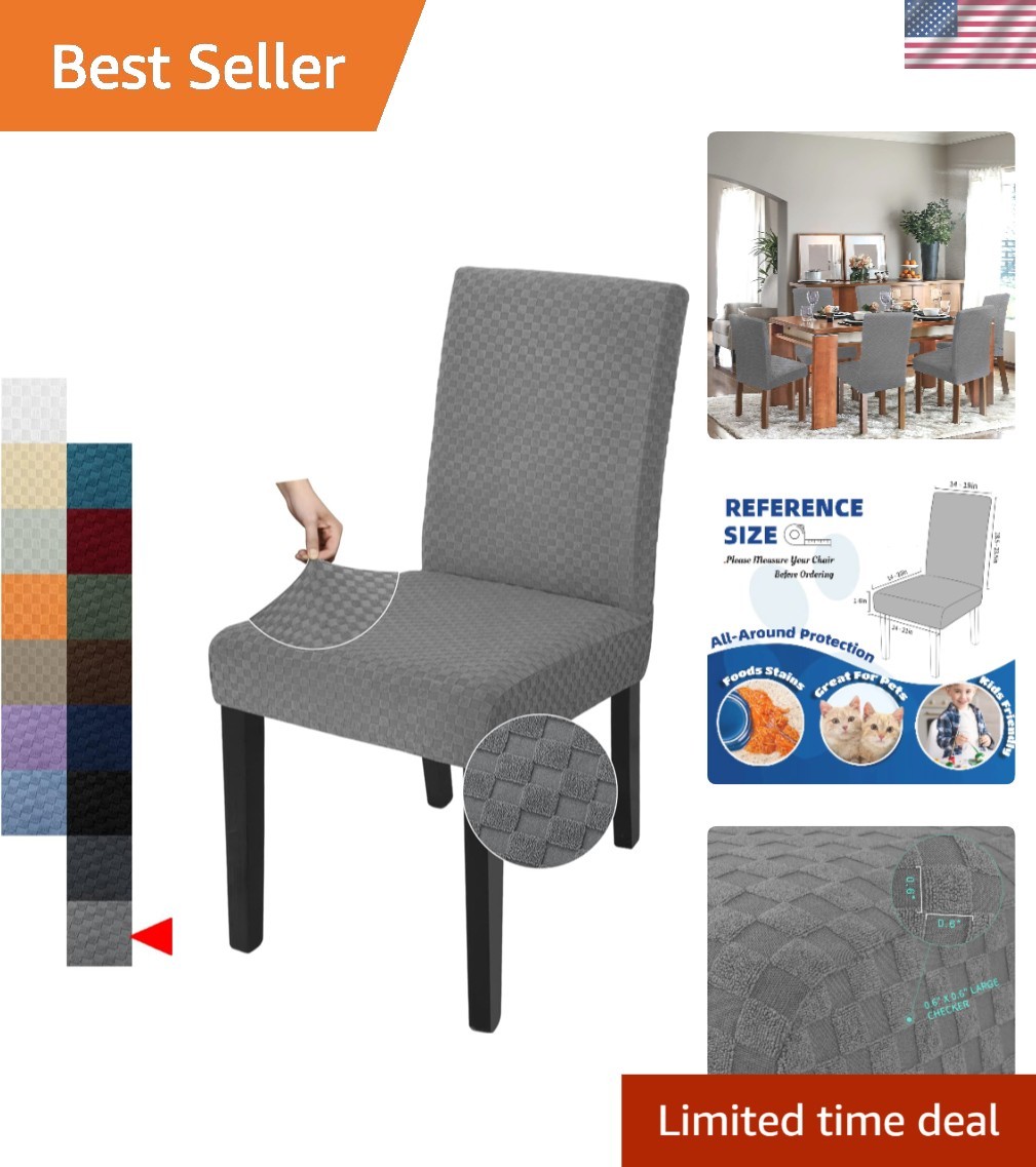 2 Packs Latest Checkered Dining Chair Slipcover Parsons Chair Furniture Prote…