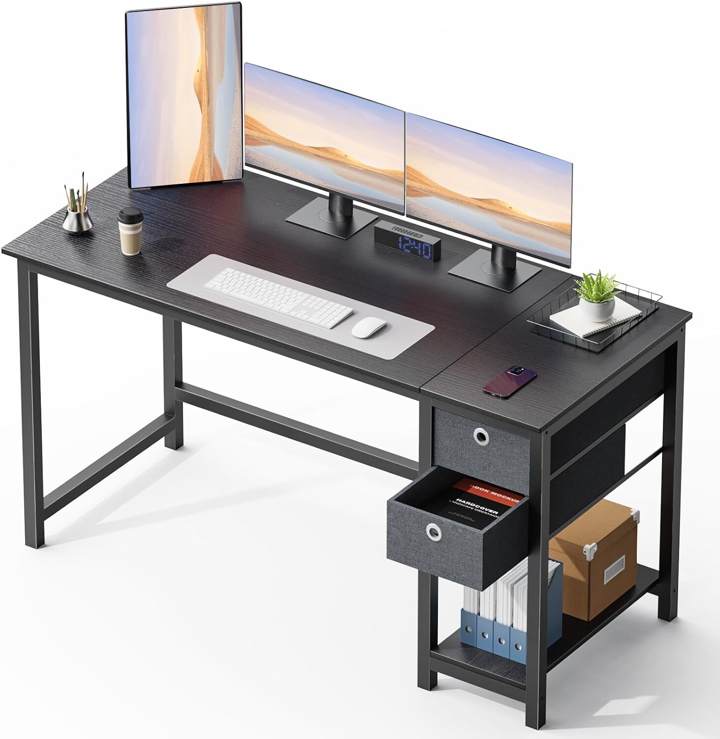 40″ 47″ Home Office Computer Desk with Drawers Small Writing Working Study Desks