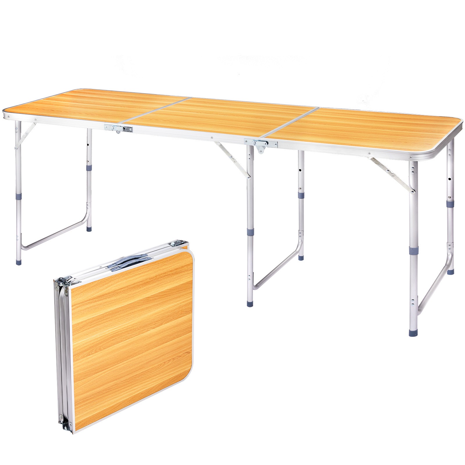 6FT Portable Plastic Folding Table Perfect for Dining and Parties for InOutdoor