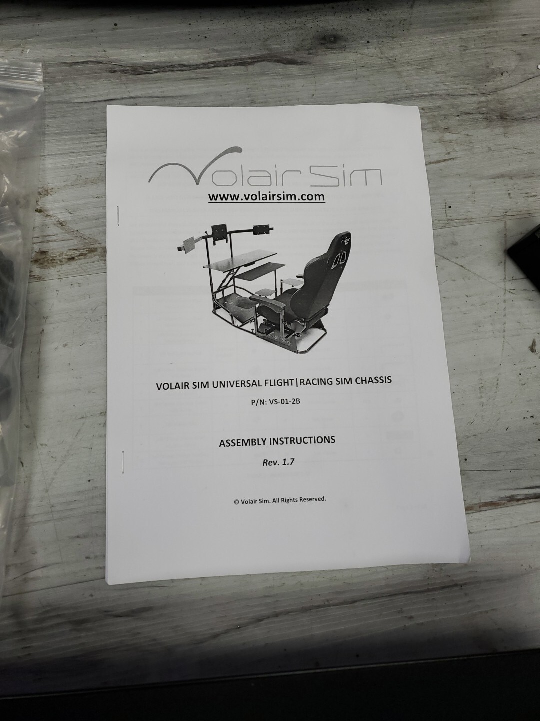 Volair Sim Universal Flight or Racing Simulator Cockpit -BOX 1 of 2 NOT COMPLETE