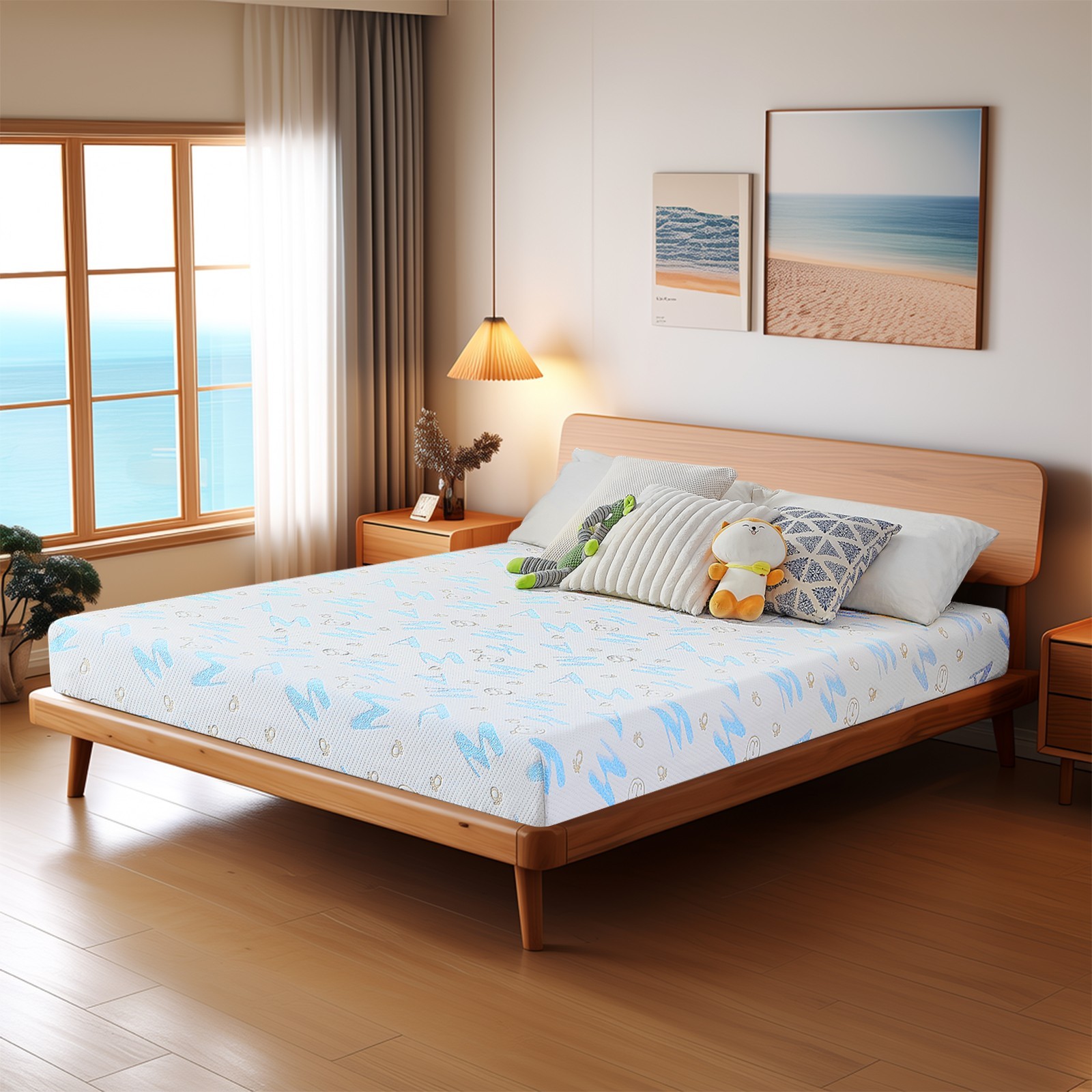 5/6 Inch Twin XL Size Gel Memory Foam Mattress in a Box for Cool Night Sleep