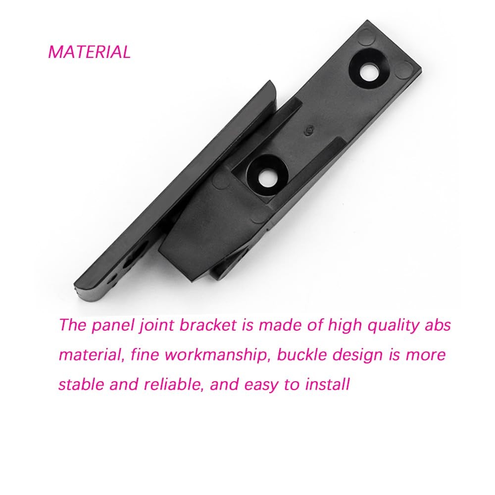 8 Sets Black Furniture Suspension Fitting Panel Joint Bracket Plastic