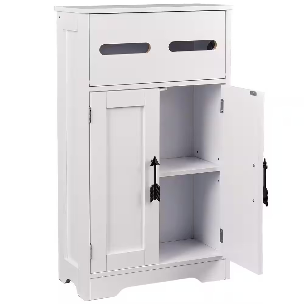 Accent Storage Organizer White 31.5 In. Accent Cabinet Office Storage Cabinet wi