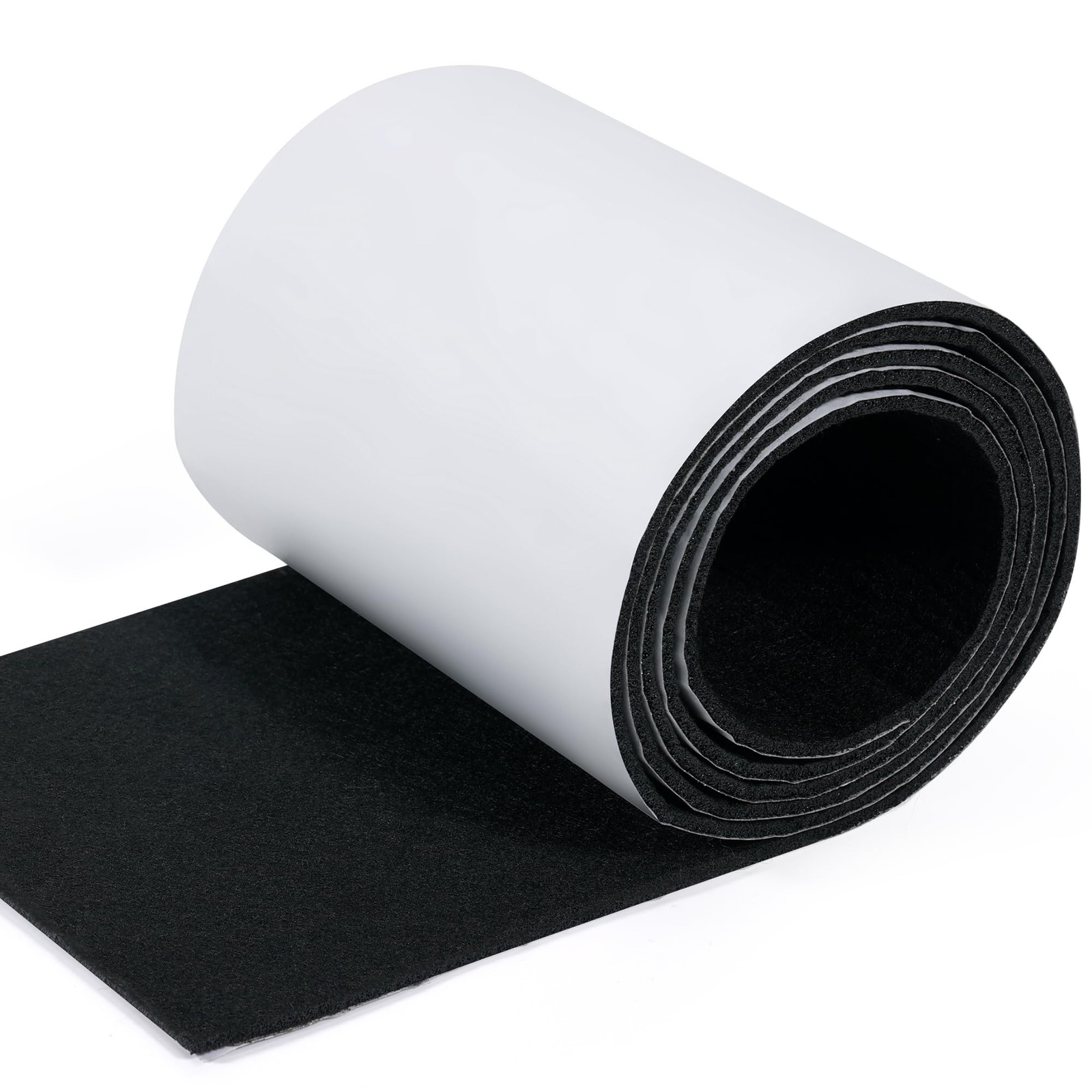 Self Adhesive Felt Tape Strip Black Roll 59x5x0.12 Inch 1 Pack