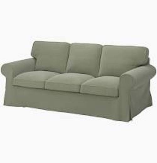 IKEA EKTORP Cover for 3-seat sofa, Hakebo grey-green 005.652.11