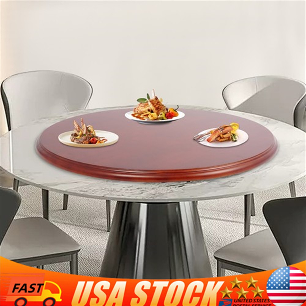 27.56” Oak Lazy Susan Organizer For Table – Wooden Turntable Wood Kitchen Tray