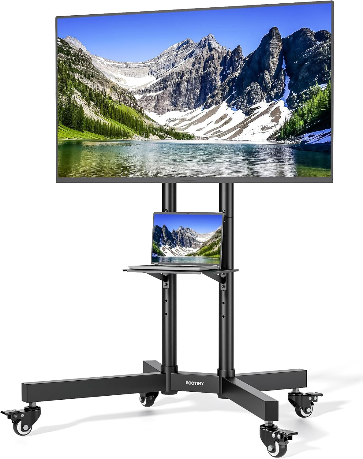 Heavy-Duty Rolling TV Stand for 32–85″ Screens — Supports 187 Lbs (154 Lbs TV +