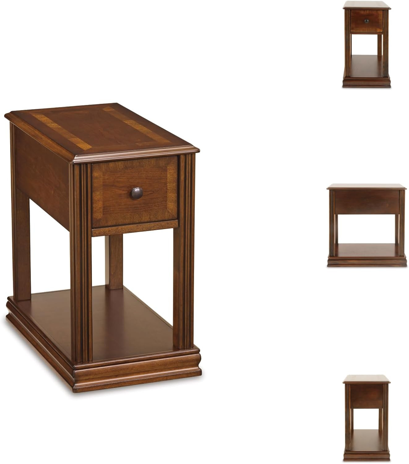 Breegin Rustic Wooden Side Table – Elegant Brown End Table for Any Room