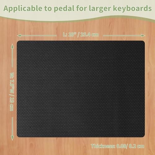 Non-Slip Piano Sustain Pedal Mat – Premium Keyboard Sustain 10″ x 7.5″ Black
