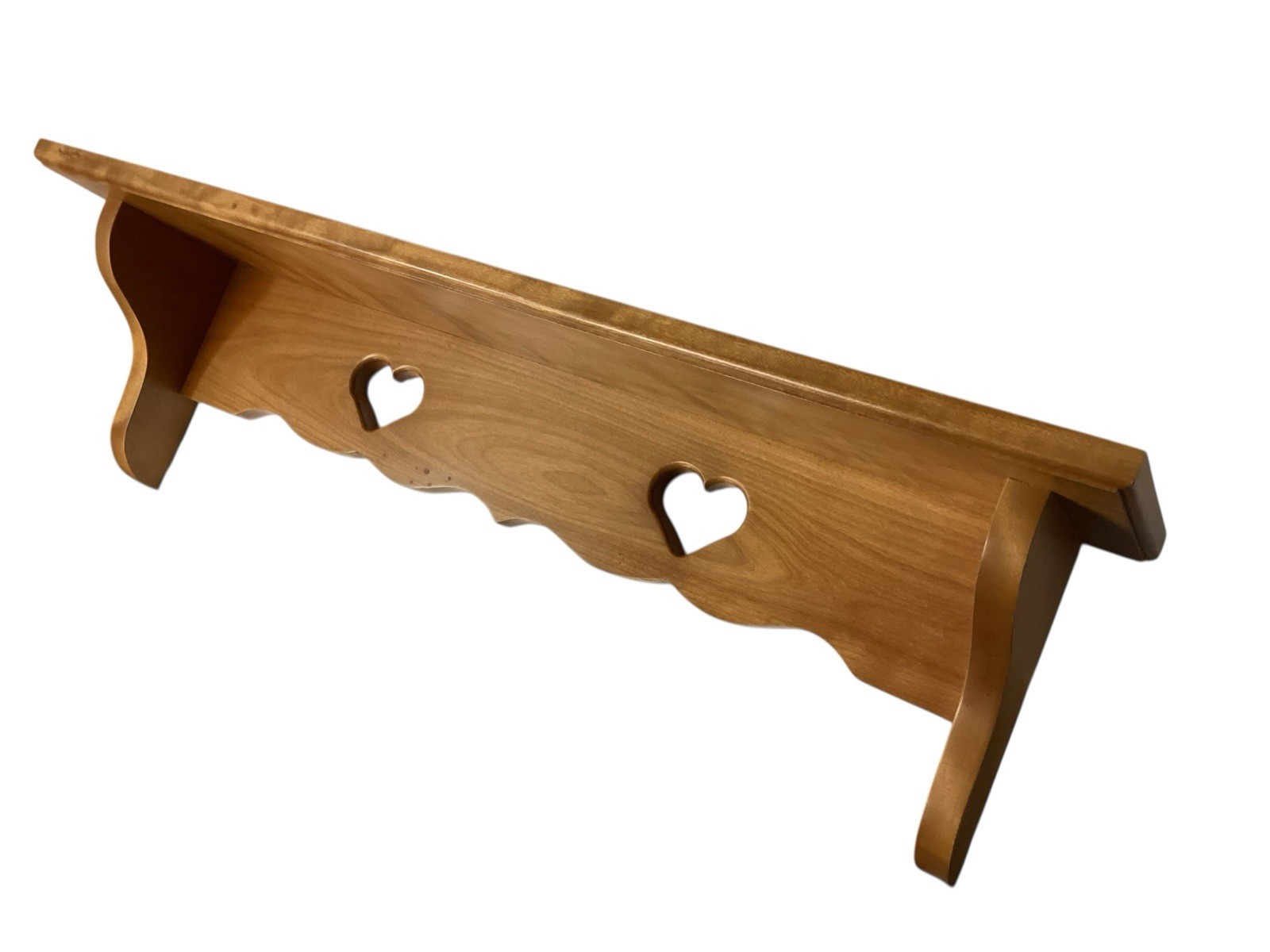 VTG Handcrafted Wood Country Farmhouse Rustic Wall Shelf 32 In L 7.25 In D