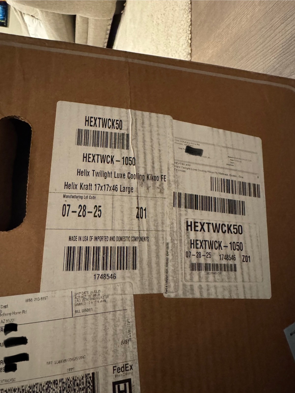 New Helix Twilight Luxe Queen Mattress in a box queen