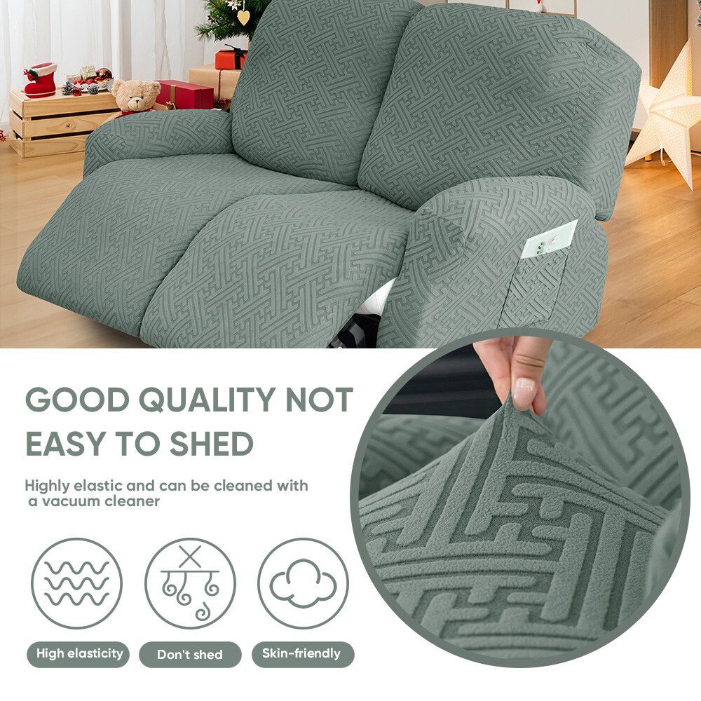 1/2/3 Seater Elastic Recliner Sofa Cover Stretch Armchair Covers Couch Slipcover