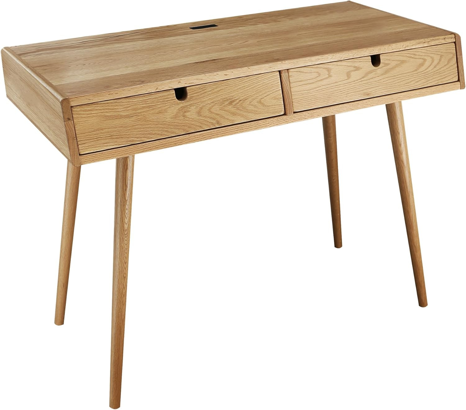 Natural Oak Freedom USB Ports Desk for Effortless Connectivity