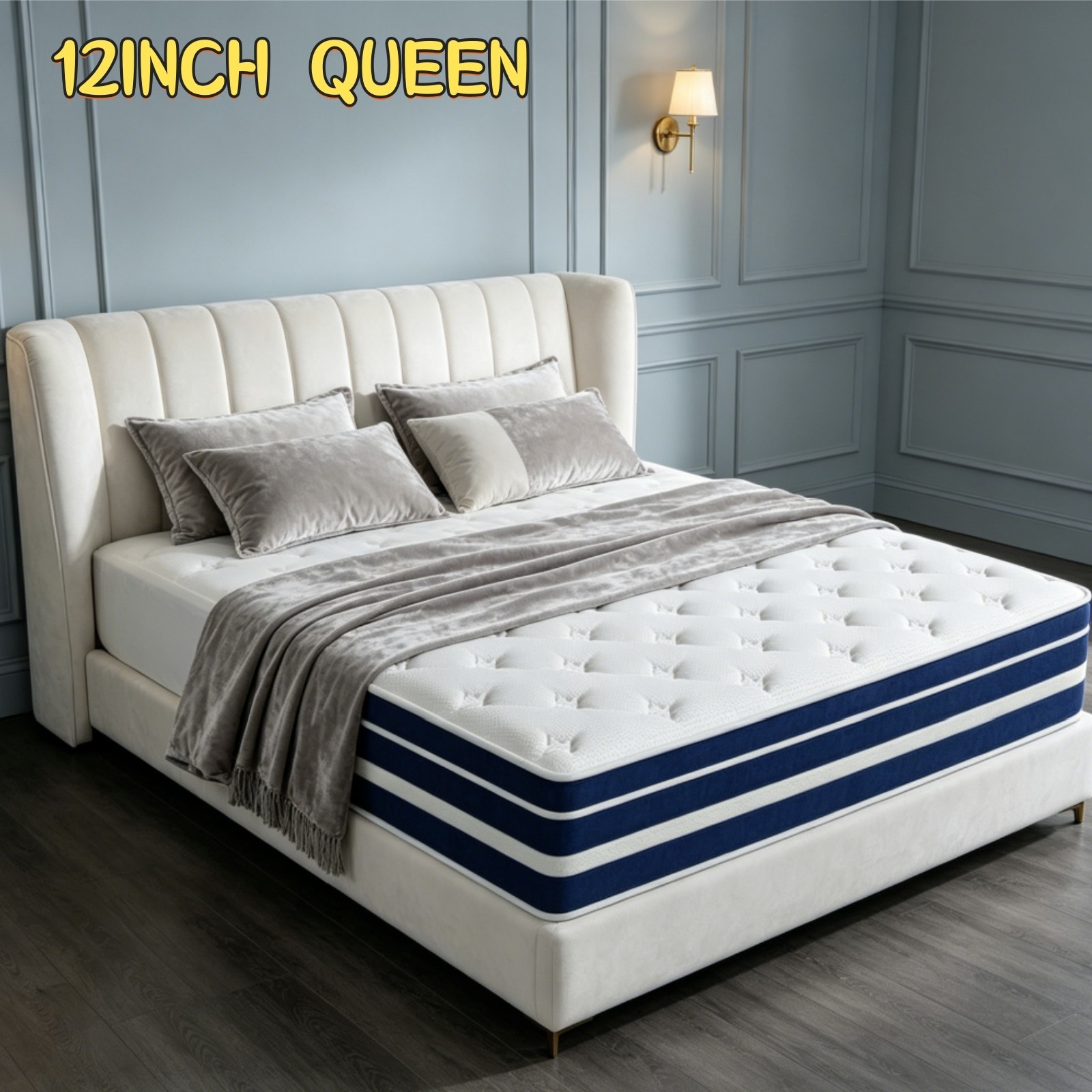 12”14” Premium Memory Foam&Spring Hybrid Mattres King Queen Full Twin Size NEW