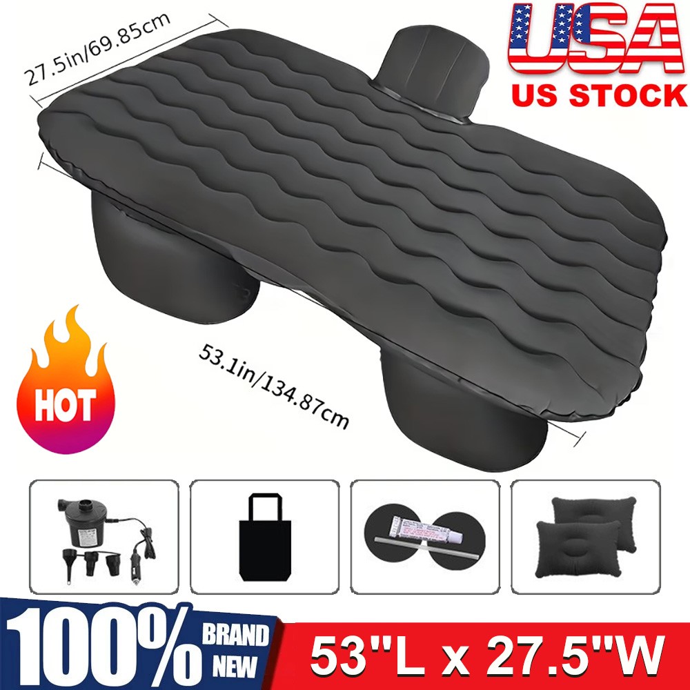 Car Air Mattress Inflatable SUV Truck Camping Mattress for Back Seat w/ Air Pump