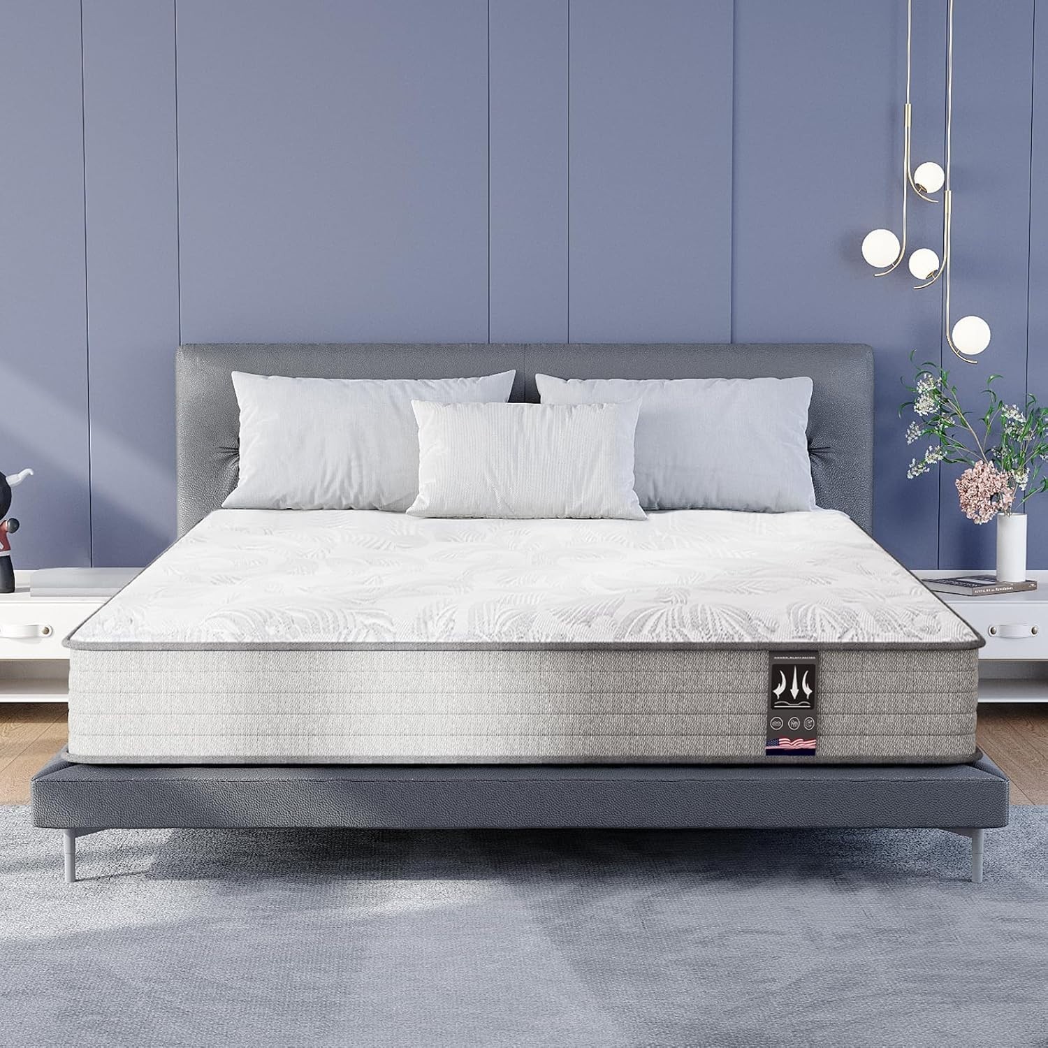 Twin Full Queen King Gel Memory Mattress 12″ 14″ Spring Hybrid Mattress in a Box