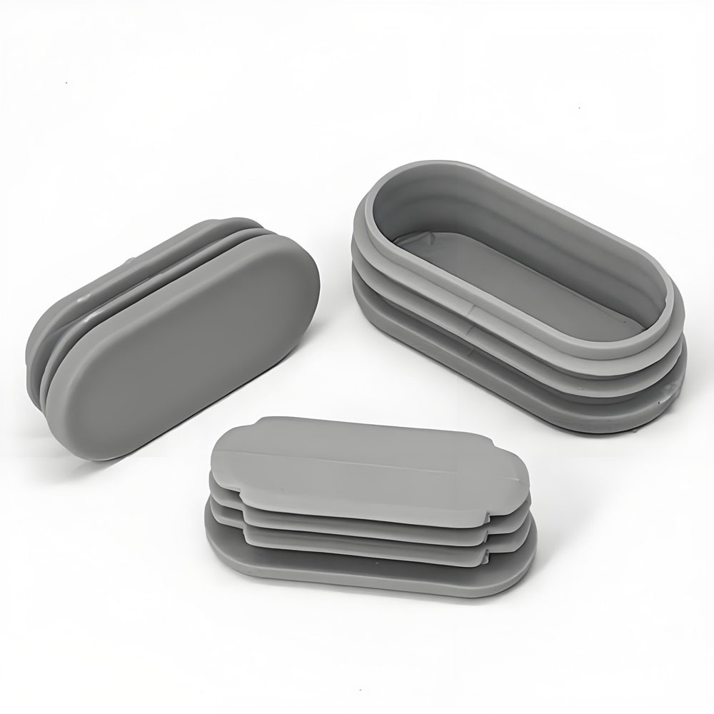 Oval Plastic Blanking End Caps Tube Pipe Inserts Plug Bung Steel Length 20~120mm