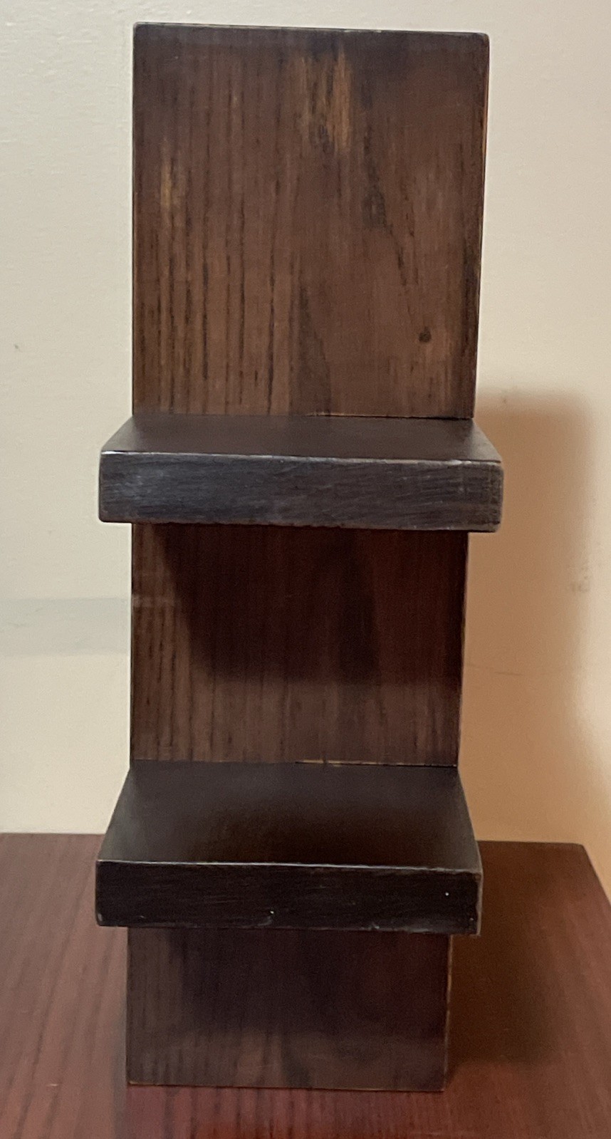 Solid Dark Wood Wall/Table Shelves 12.5”x 12.5”