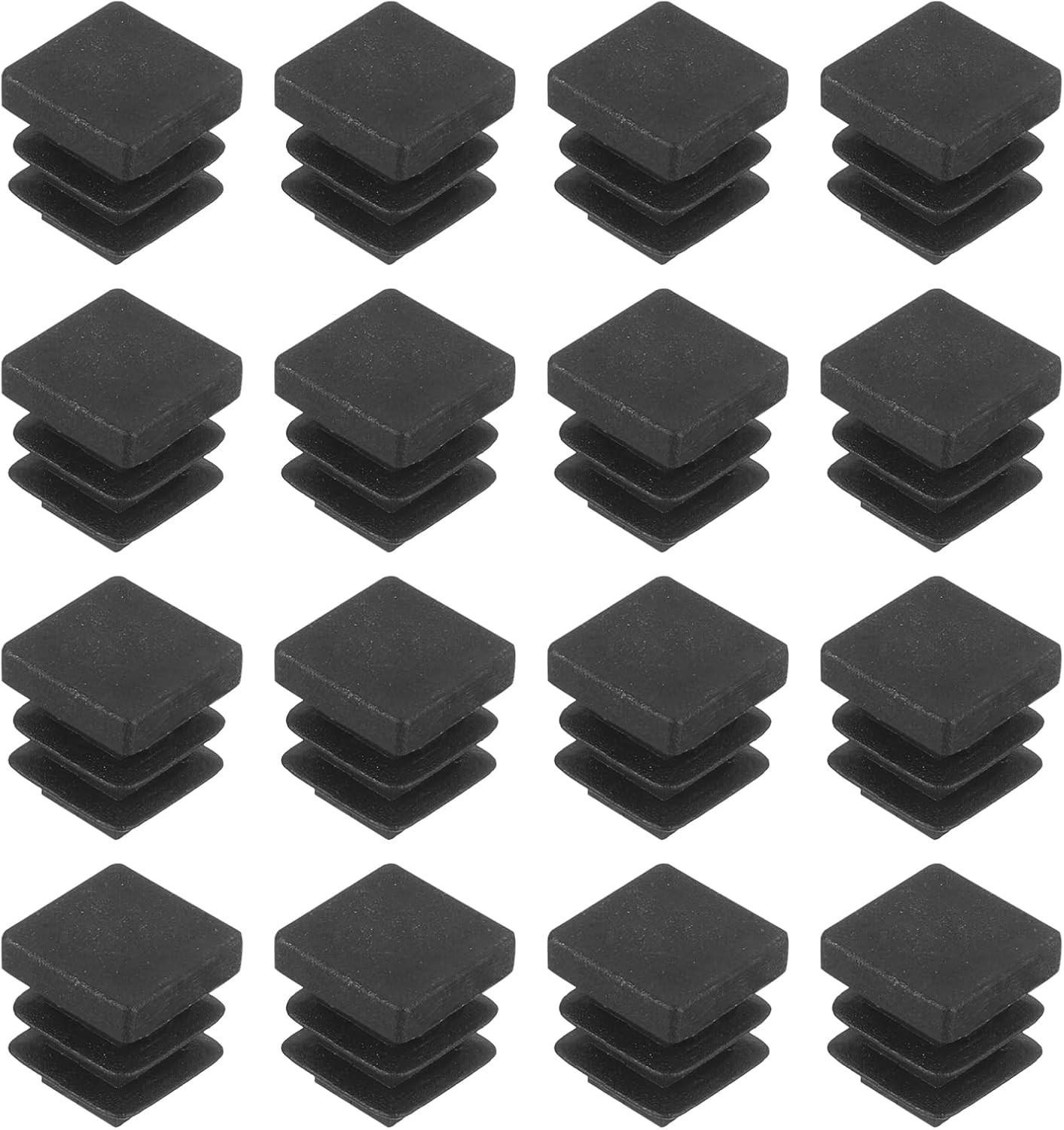 36Pcs Square Plastic Plug Insert, 0.51″ X 0.51″ Black Plastic Plugs End Cap Tube