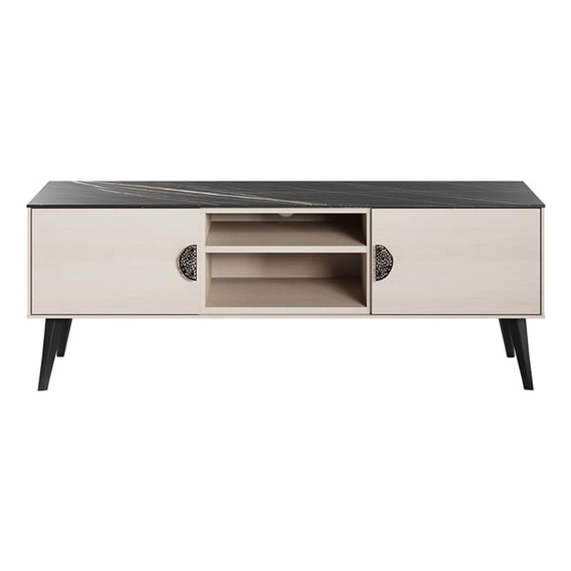 Manhattan Comfort Haley 55.10″ Mid-Century Modern TV Stand in Multi-Color