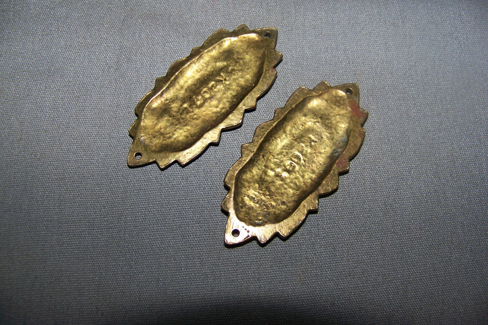 Two, SMALL, Vintage, Solid Brass, Decorative Ormolu – See Tone Description