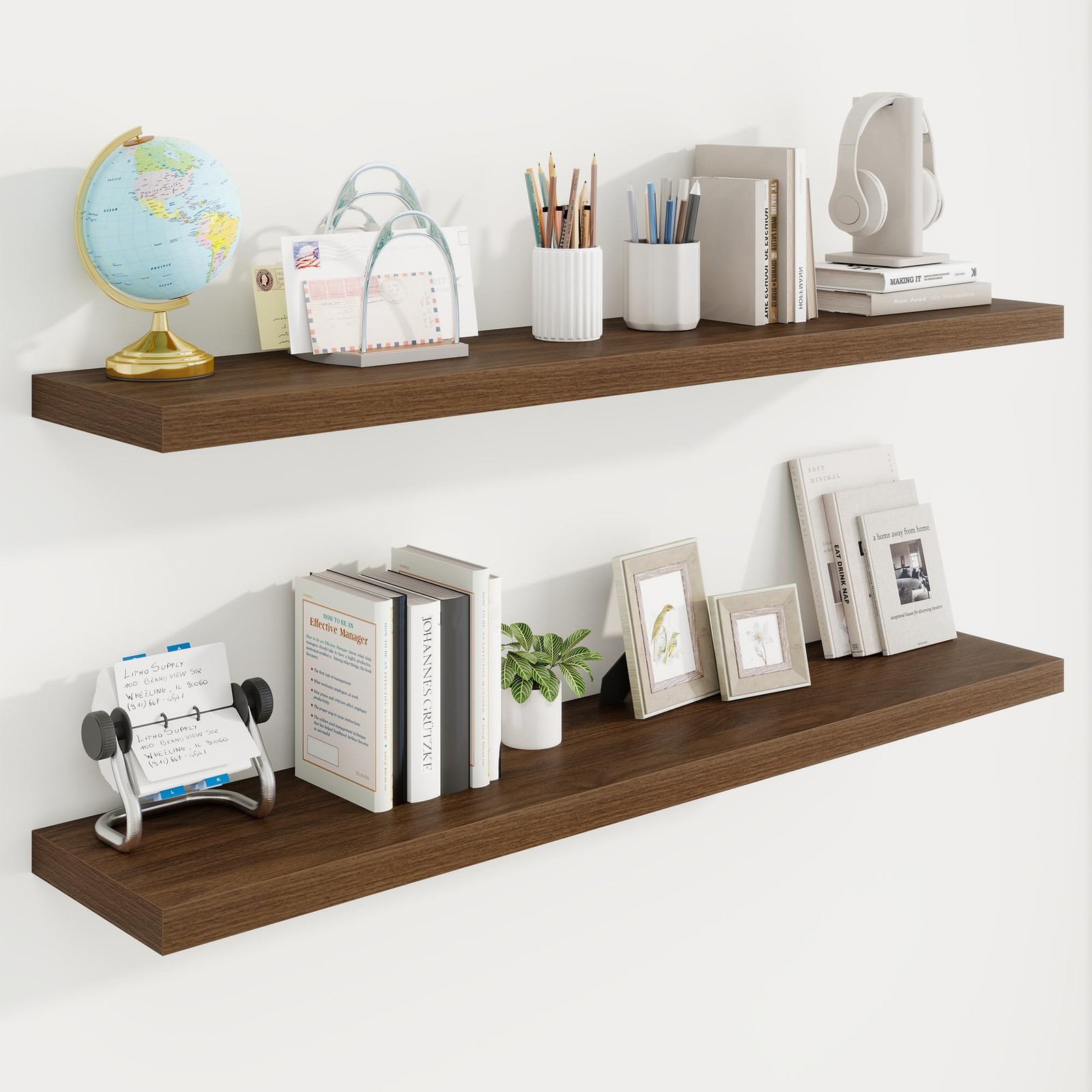 Marsmiles 48In Floating Shelves For Wall 48W X 9.25D X 1.25H 2 Pack Long Wall