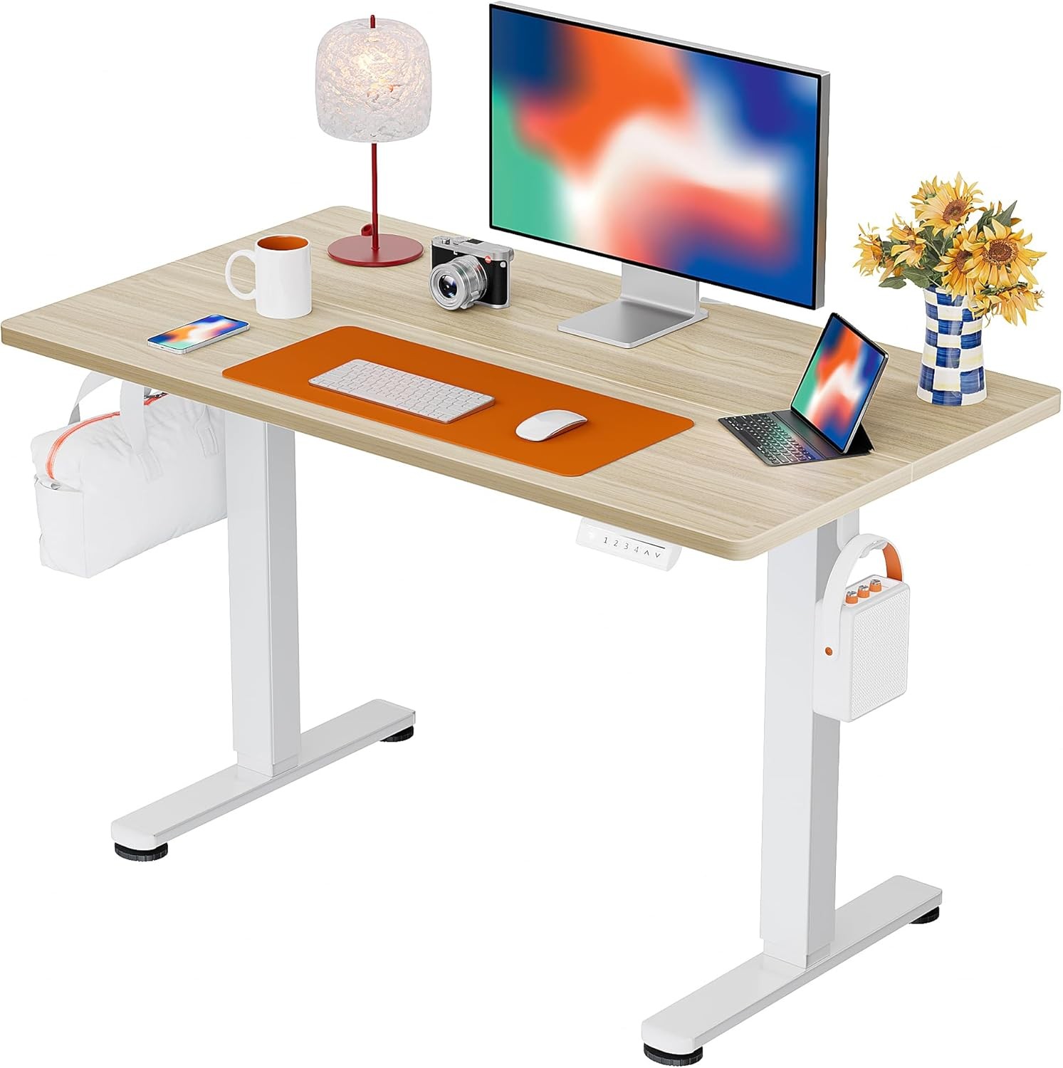 Height Adjustable Electric Standing Desk, 44 x 24 Inches Sit Stand up Desk,