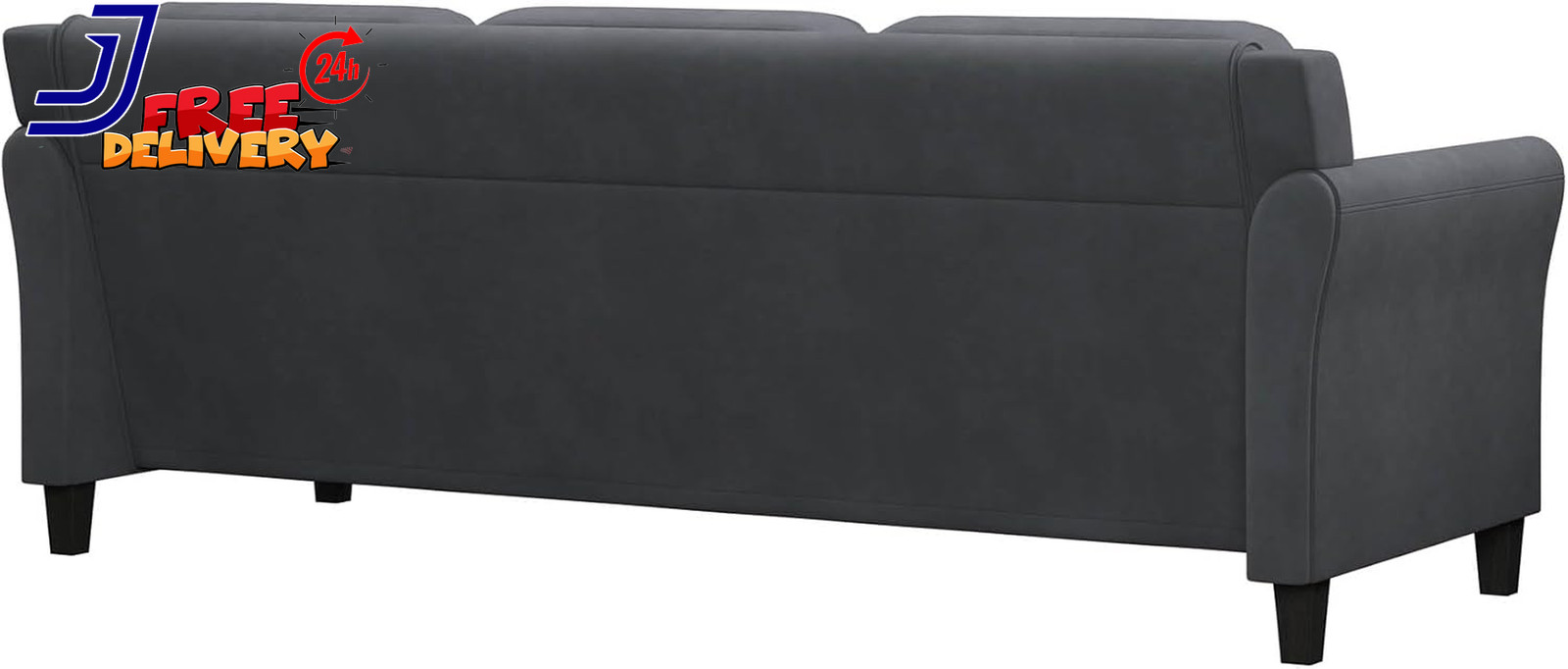 Lifestyle Solutions Harrington Sofa in Grey Dark Grey US ONLY