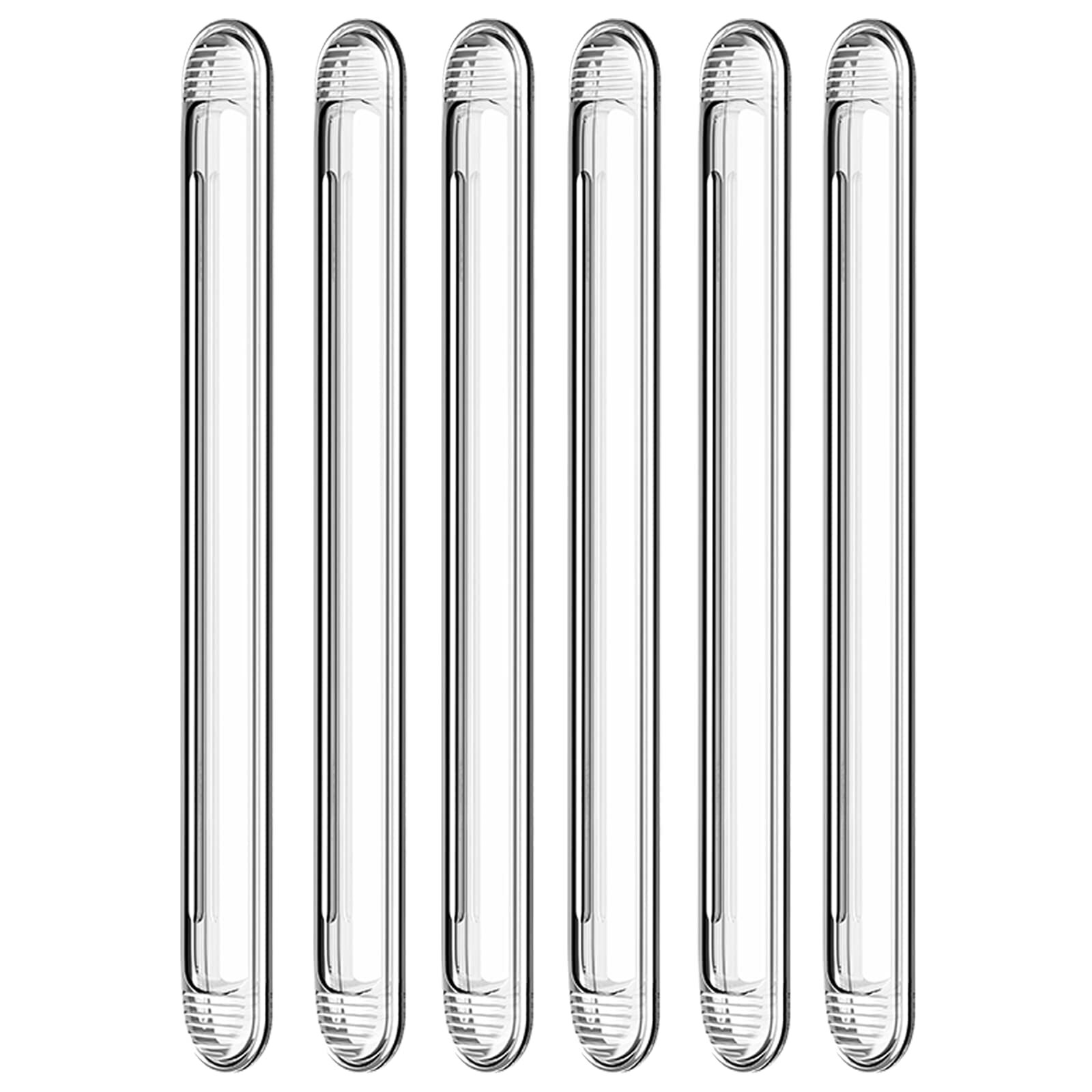 Clear Furniture Bumpers Silicone Rubber Adhesive Wall Protectors 6 Pack