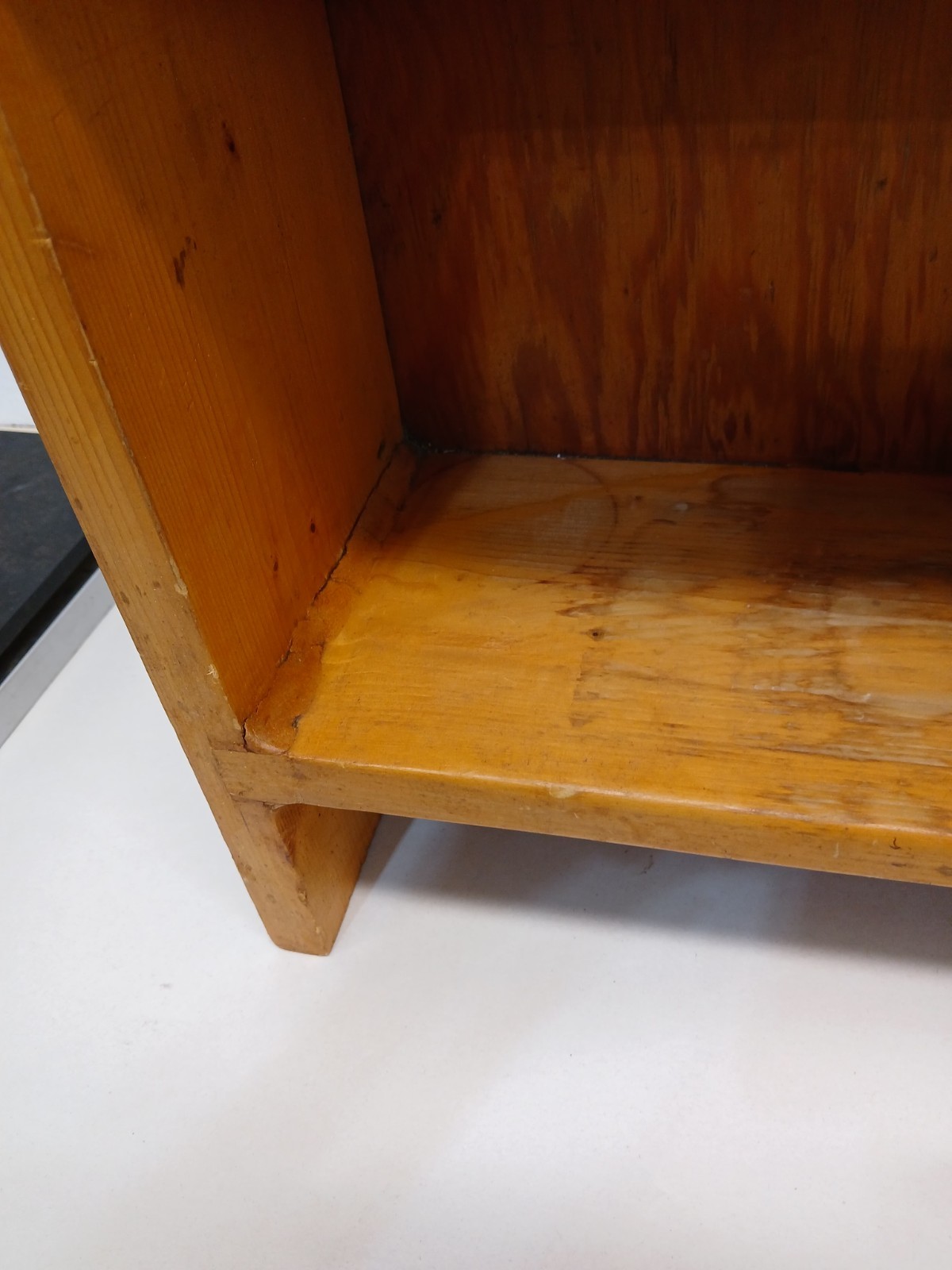 Vintage Solid Pine Tabletop Bookshelf Display Shelf Primitive Wood 14x14x6