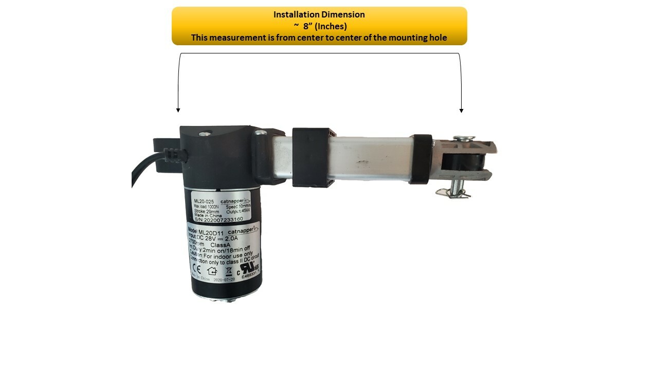 Mulin Electric Motor Actuator – ML20-025 – Catnapper – Power Recliner Motor
