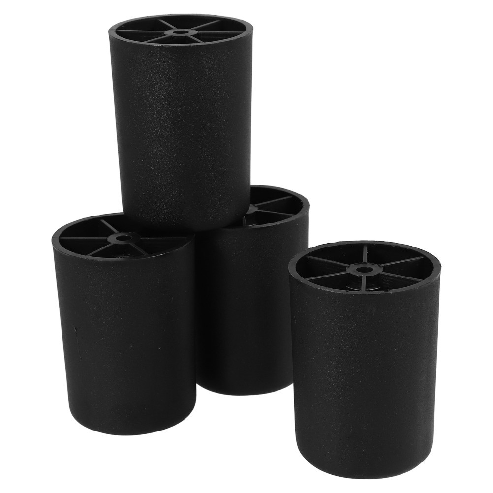 4Pcs Black ABS Plastic Adjustable Sofa Legs for Furniture Table Cabinet Riser