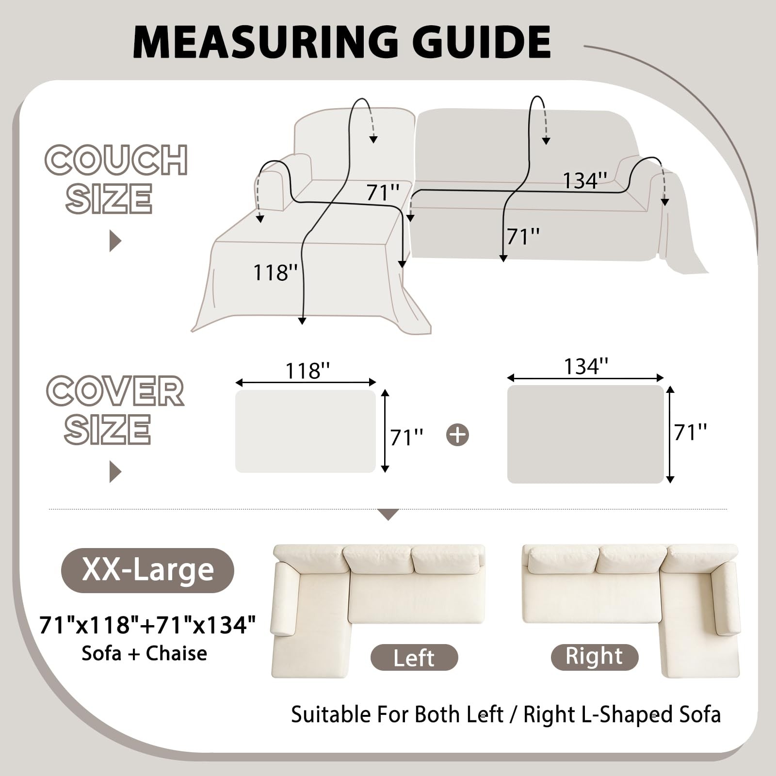 Sectional Couch Covers L Shape Sectional Sofa Cover for Dogs Pets 2 Piece Thi…