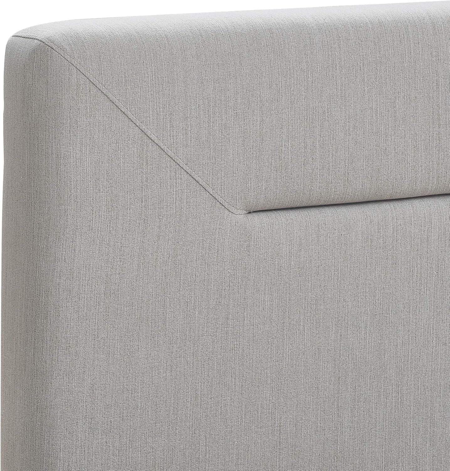 Sierra Upholstered Platform Bed, Low-Profile, Tufted Headboard, Queen, Gray