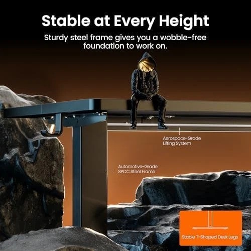 ErGear Height Adjustable Electric Standing Desk, 48 x 24 Inches Sit Stand up Des