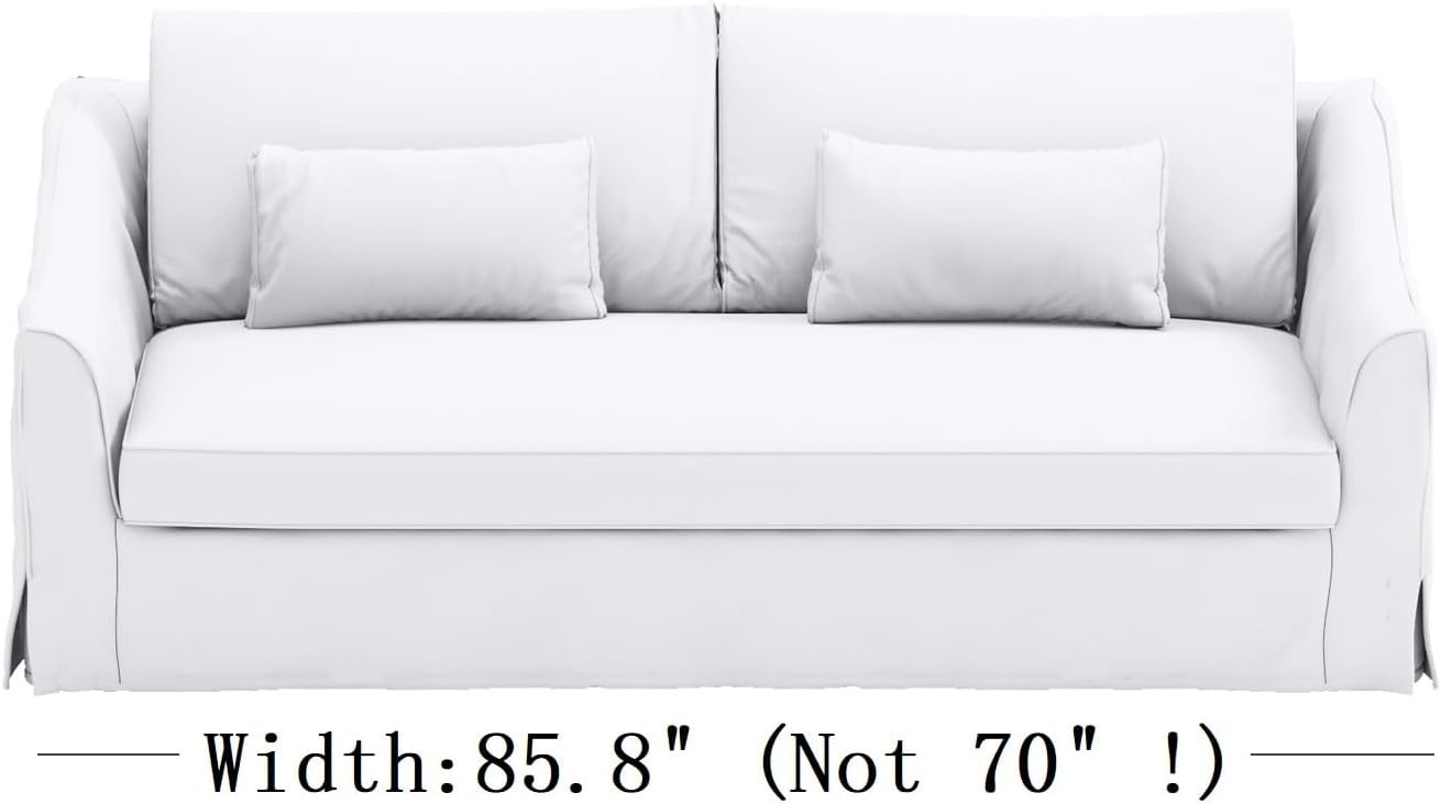 Heavy Cotton Farlov Sofa Cover Width: 86″ Compatible with IKEA Slipcover | Heavy