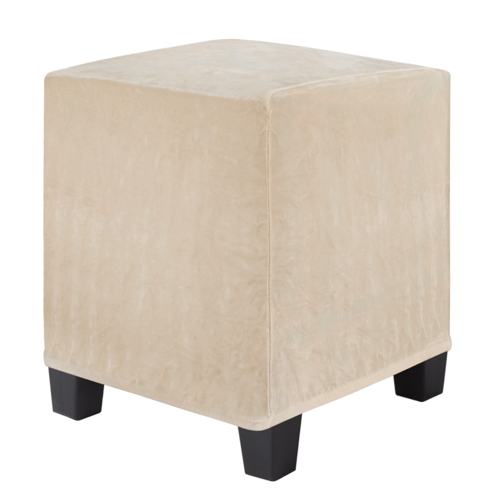 1-Pack 13″x13″x15″ Stretch Square Ottoman covers Footstool Protector Camel