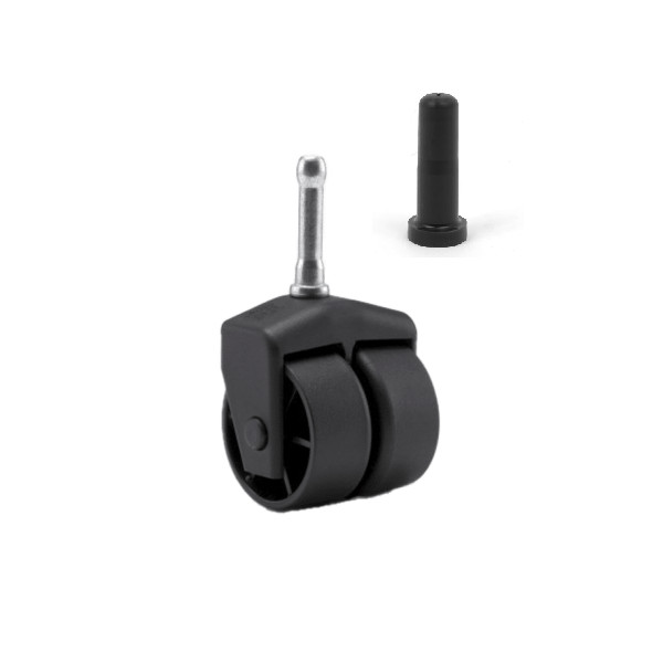 Replacement Bed Frame Casters with Insert Plugs, Non-Brake, Set of 4