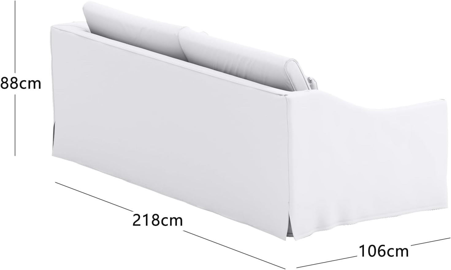 Heavy Cotton Farlov Sofa Cover Width: 86″ Compatible with IKEA Slipcover | Heavy