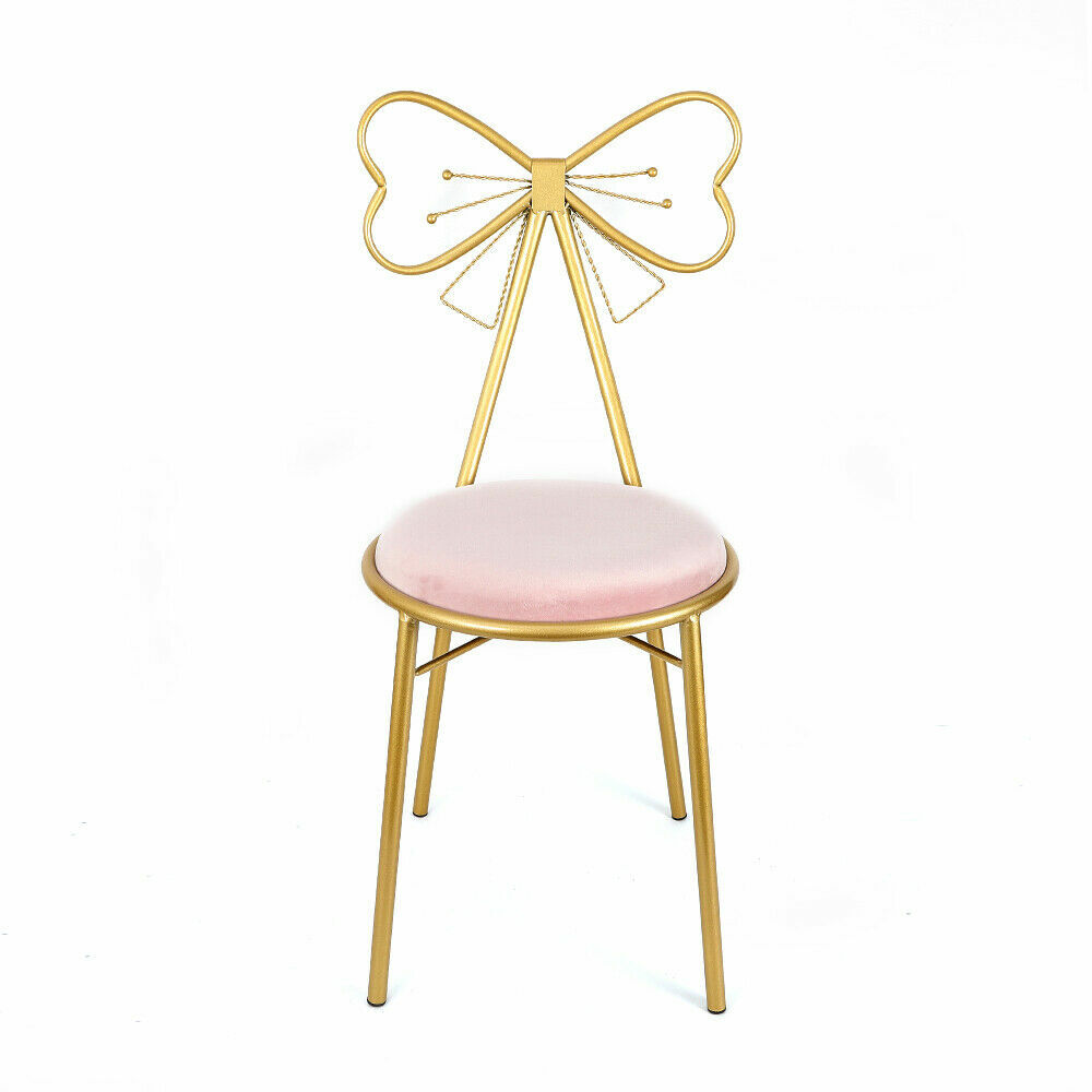 Modern Simple Dressing Table Makeup Chair With Stool Pink Vanity Velvet Chair